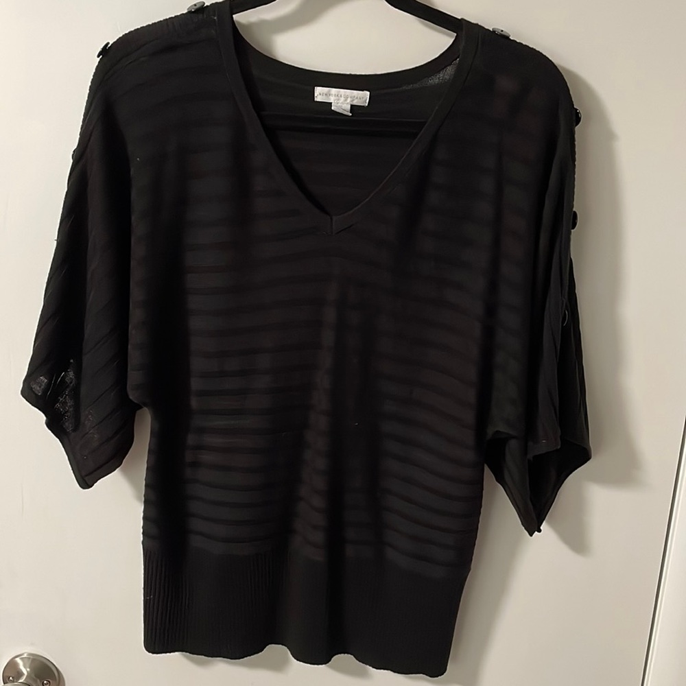 Dolman sleeve sweater with button detailing